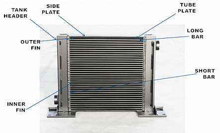 High Performance Aluminium Fin Wymiennik ciepła dla koparek